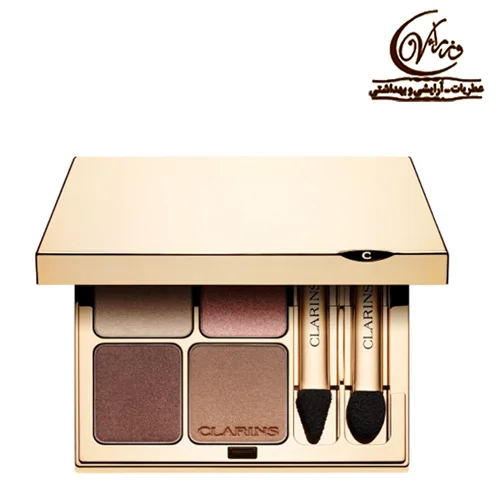 پالت سایه چشم معدنی 4 رنگ  شماره 02 کلارنس      Clarins Ombre Minerale palette ombretti 4 colori