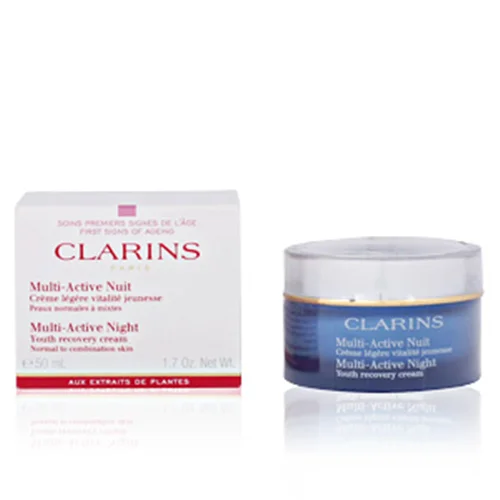 کرم شب مولتی اکتیو نرمال تا مختلط کلارنس  CLARINS MULTI ACTIVE NIGHT CREAM NORMAL TO COMBINATION SKIN 50ML