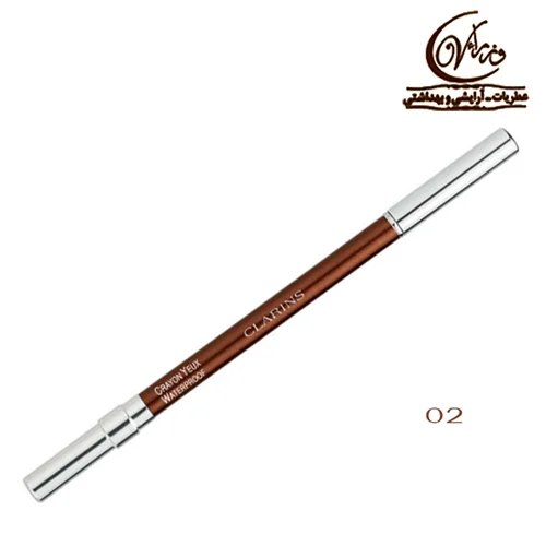 مداد خط چشم ضد آب 02 قهوه ای کلارنس   Clarins Waterproof Eye Pencil 2 browh